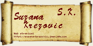 Suzana Krezović vizit kartica